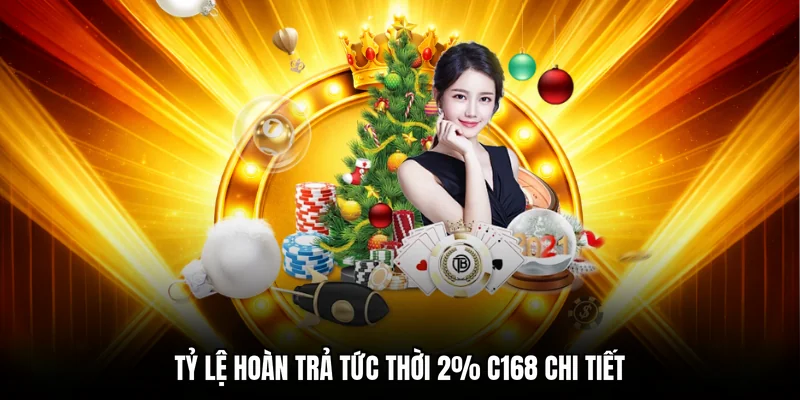Tỷ lệ hoàn trả tức thời 2% C168 chi tiết
